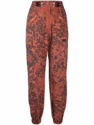 Diesel camouflage pattern tapered trousers - Orange