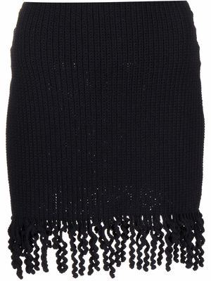 Dion Lee Wave crochet mini skirt - Black