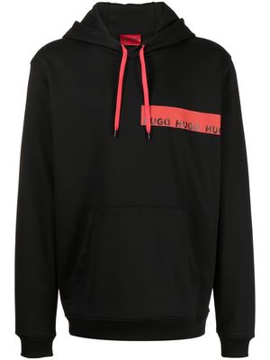 HUGO Diorgione logo-print hoodie - Black