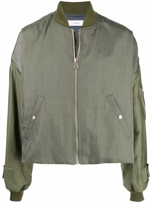 Facetasm zip-detailing bomber jacket - Green