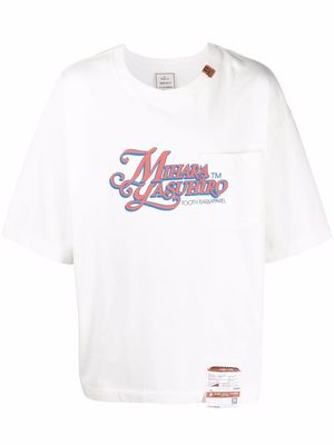 Maison Mihara Yasuhiro logo-print oversized T-shirt - White