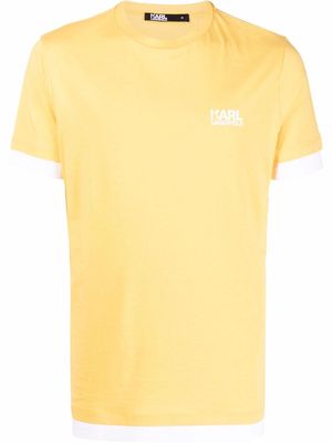 Karl Lagerfeld chest logo-print T-shirt - Yellow