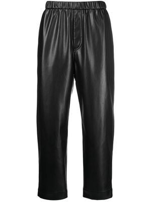 Nanushka faux leather straight leg trousers - Black
