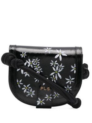 Philosophy Di Lorenzo Serafini floral-print satchel crossbody bag - Black