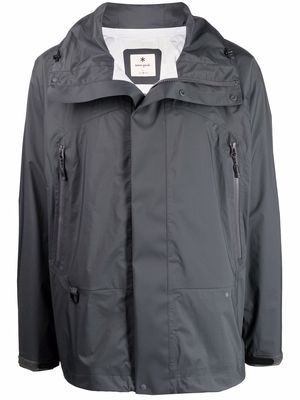 Snow Peak drawstring-hooded jacket - Grey