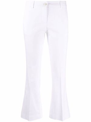 Alberto Biani flared cropped trousers - White