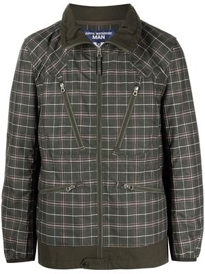 Junya Watanabe MAN check-print jacket - Blue