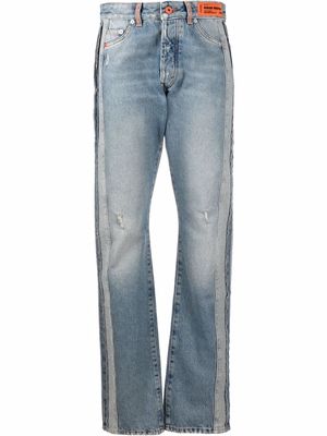 Heron Preston faded-effect bootcut jeans - Blue