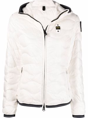 Blauer logo-patch padded jacket - White