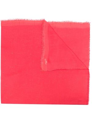 Faliero Sarti frayed-edge lightweight scarf - Pink