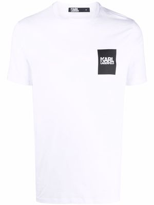Karl Lagerfeld stencil logo-print T-shirt - White