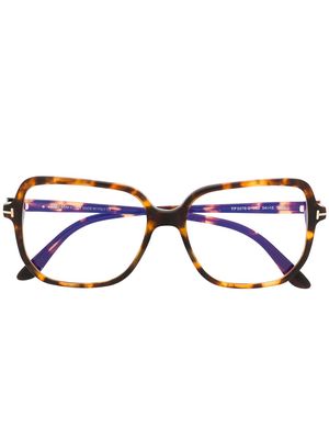 TOM FORD Eyewear oversized frame glasses - Brown