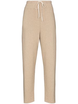 Les Tien wide-leg cashmere track pants - Neutrals