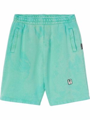 Palm Angels logo-patch track shorts - Green