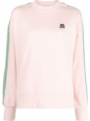 MSGM side stripe crew neck sweatshirt - Pink