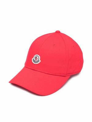 Moncler Enfant logo-patch baseball cap - Red