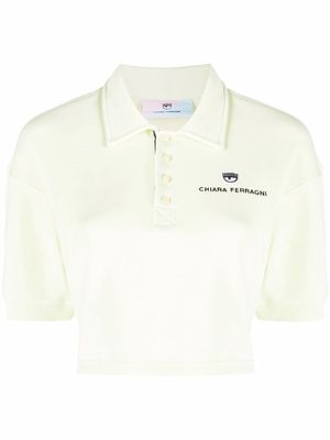 Chiara Ferragni logo-embroidered polo shirt - Green