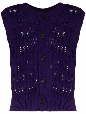 Namacheko Clemens cutout knitted vest - Purple