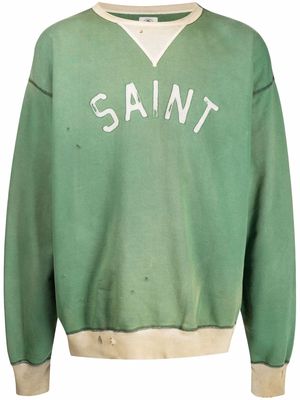 SAINT MXXXXXX logo-print sweatshirt - Green