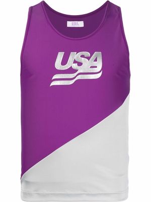 ERL logo-print tank top - Purple