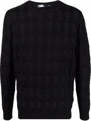 Karl Lagerfeld textured-knit jumper - Black