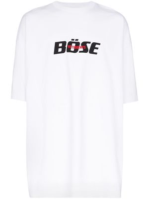 VETEMENTS oversized logo cotton T-shirt - White