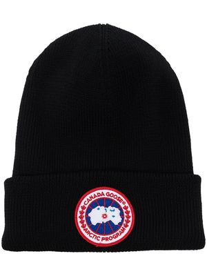 Canada Goose Arctic Disc ribbed-knit beanie - Black