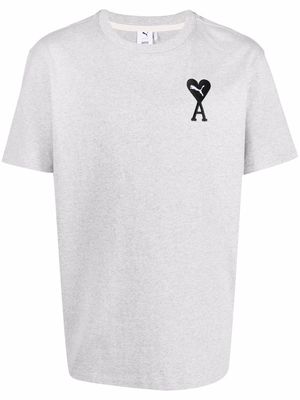 PUMA embroidered-logo cotton T-shirt - Grey