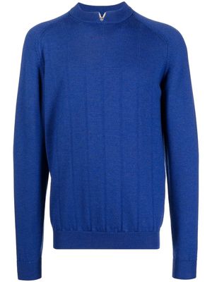 Y/Project wool mini-zip knitted jumper - Blue