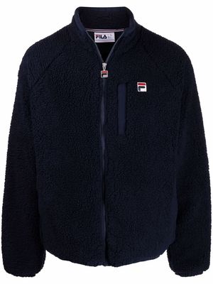 Fila chest logo-patch jacket - Blue
