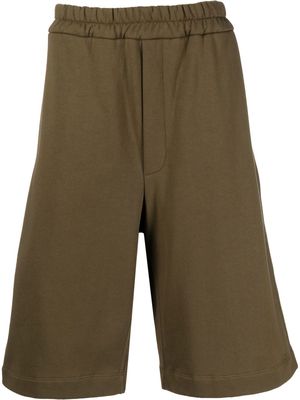 Jil Sander drop-crotch track shorts - Green
