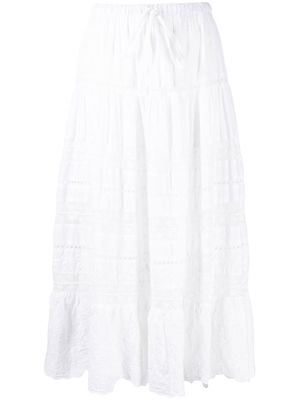 LoveShackFancy Donna lace skirt - White