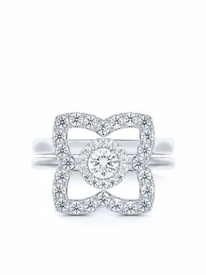 De Beers Jewellers platinum Enchanted Lotus crown ring - Silver