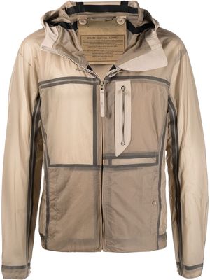Ten C panelled hooded jacket - Neutrals