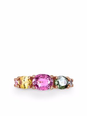 Pragnell 18kt rose gold Rainbow Fancy sapphire ring - Pink