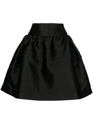 SHUSHU/TONG logo flared skirt - Black