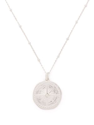DOWER AND HALL engraved compass necklace - Silver