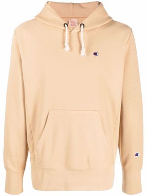 Champion embroidered logo cotton-blend hoodie - Neutrals