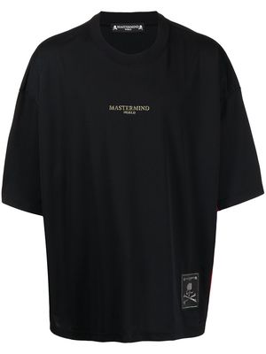 Mastermind World contrast-panel oversized T-shirt - Black