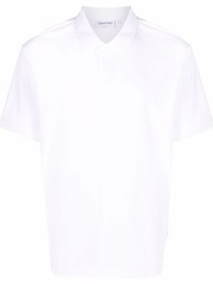 Calvin Klein short-sleeved cotton polo shirt - White