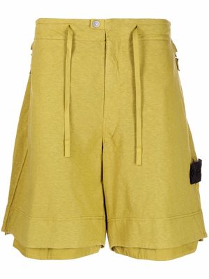 Stone Island Shadow Project speckled-cotton bermuda shorts - Green