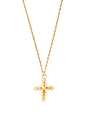 Northskull Echo Positivity cross pendant necklace - Gold