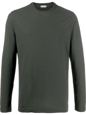 Zanone plain long-sleeved T-shirt - Grey
