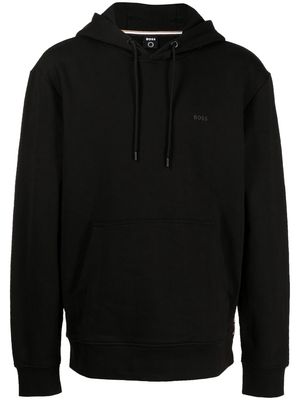 BOSS Seeger 83 side-stripe hoodie - Black