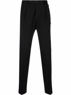 Karl Lagerfeld chain-link tailored trousers - Black