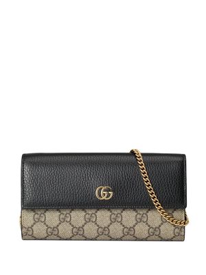 Gucci GG Marmont chain wallet - Neutrals