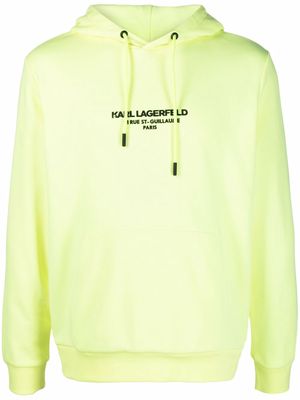 Karl Lagerfeld logo-print pullover hoodie - Yellow