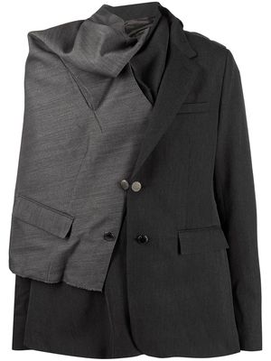 Fumito Ganryu asymmetric blazer - Black