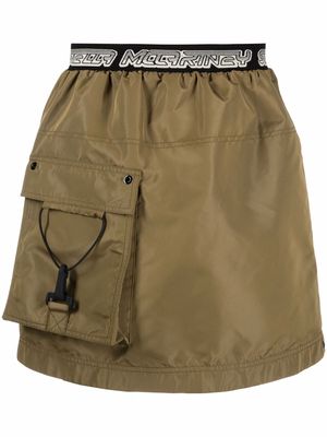 Stella McCartney logo-waistband cargo-pocket skirt - Green