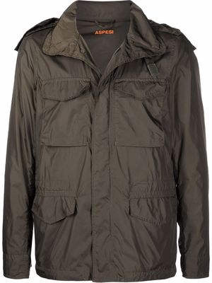 ASPESI detachable-hood lightweight jacket - Green